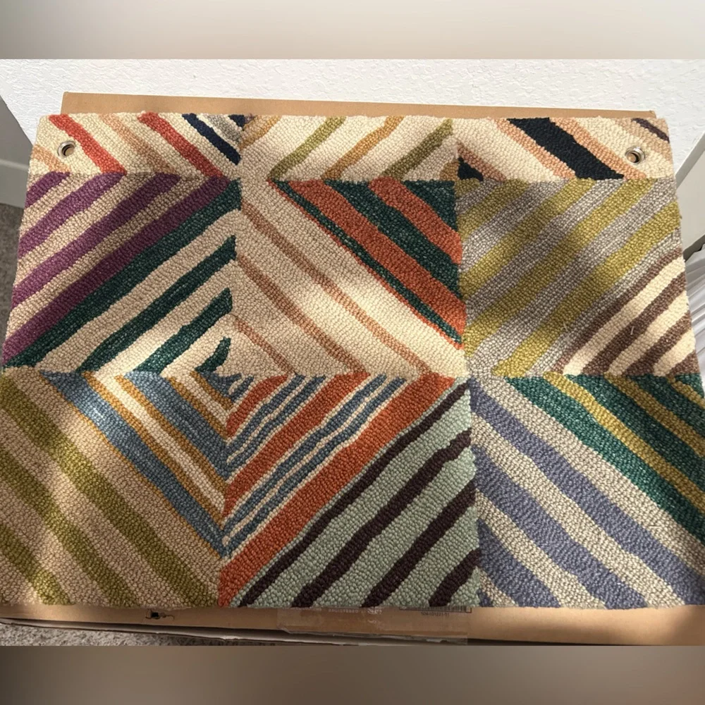 Dash and Albert A “Potter” multi hooked wool rug!